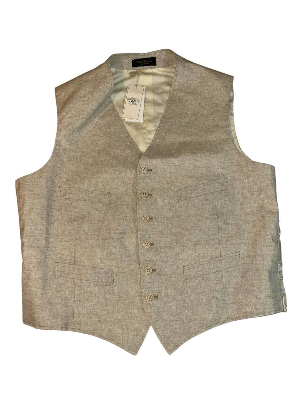 Double RL Ralph Lauren Linen/Silk Vest